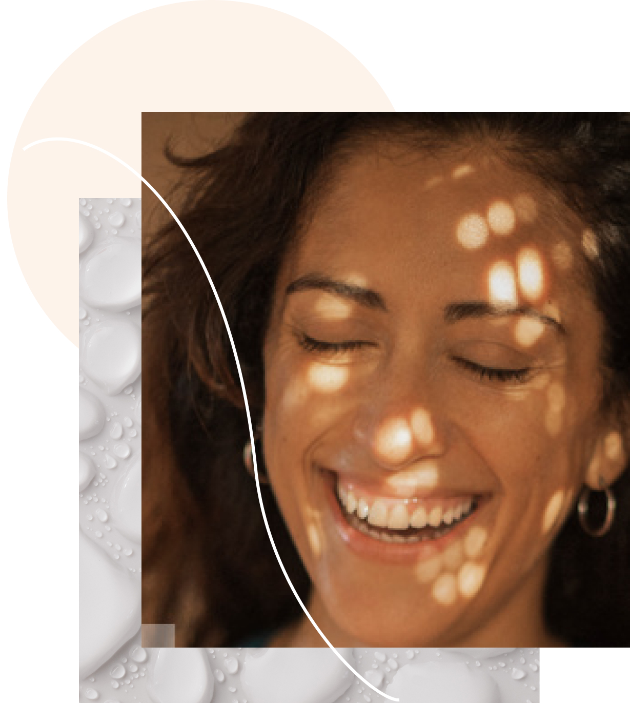 Femme ravie de soin pour ovale du visage