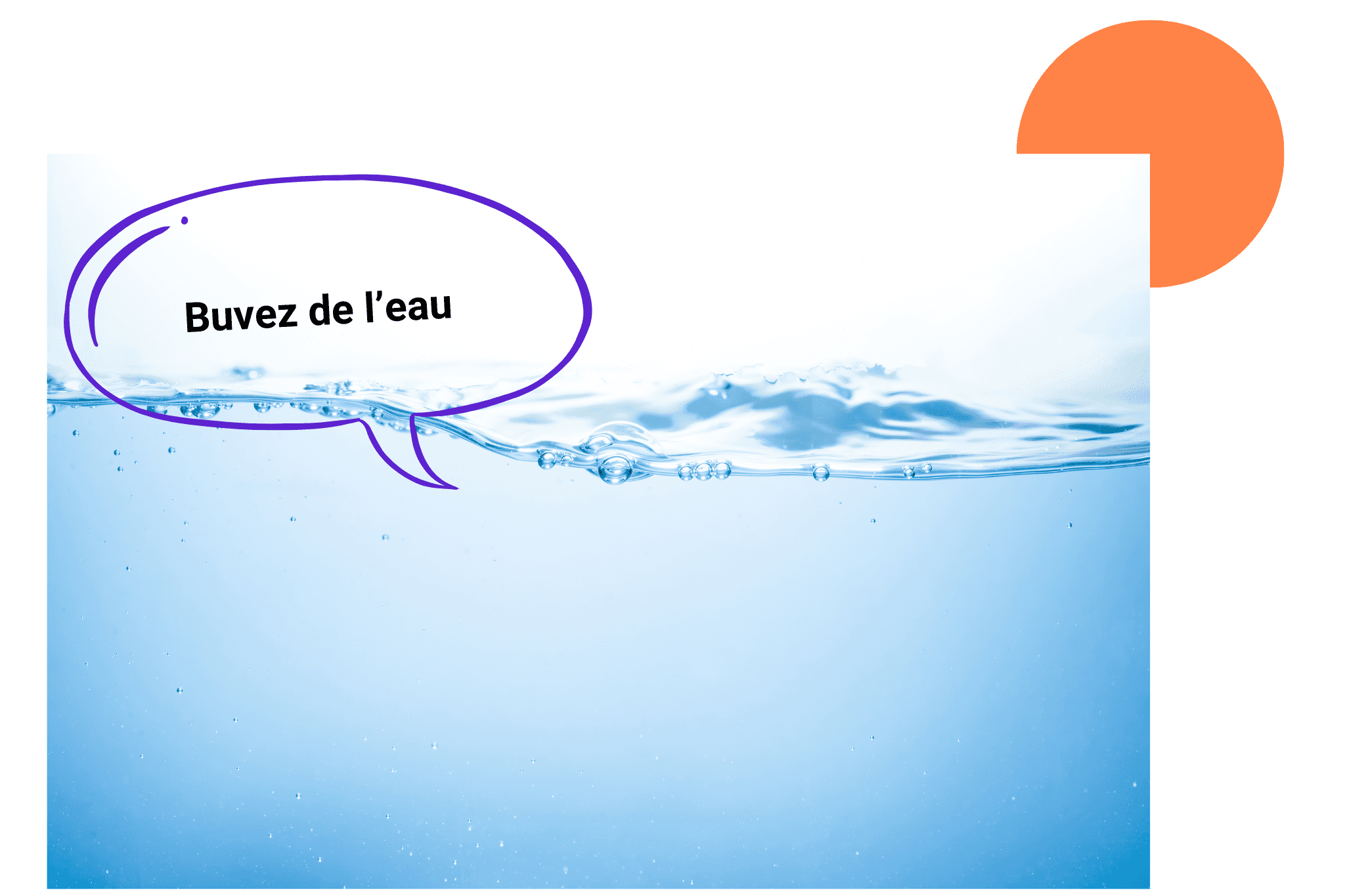 zoom sur un grand verre d'eau