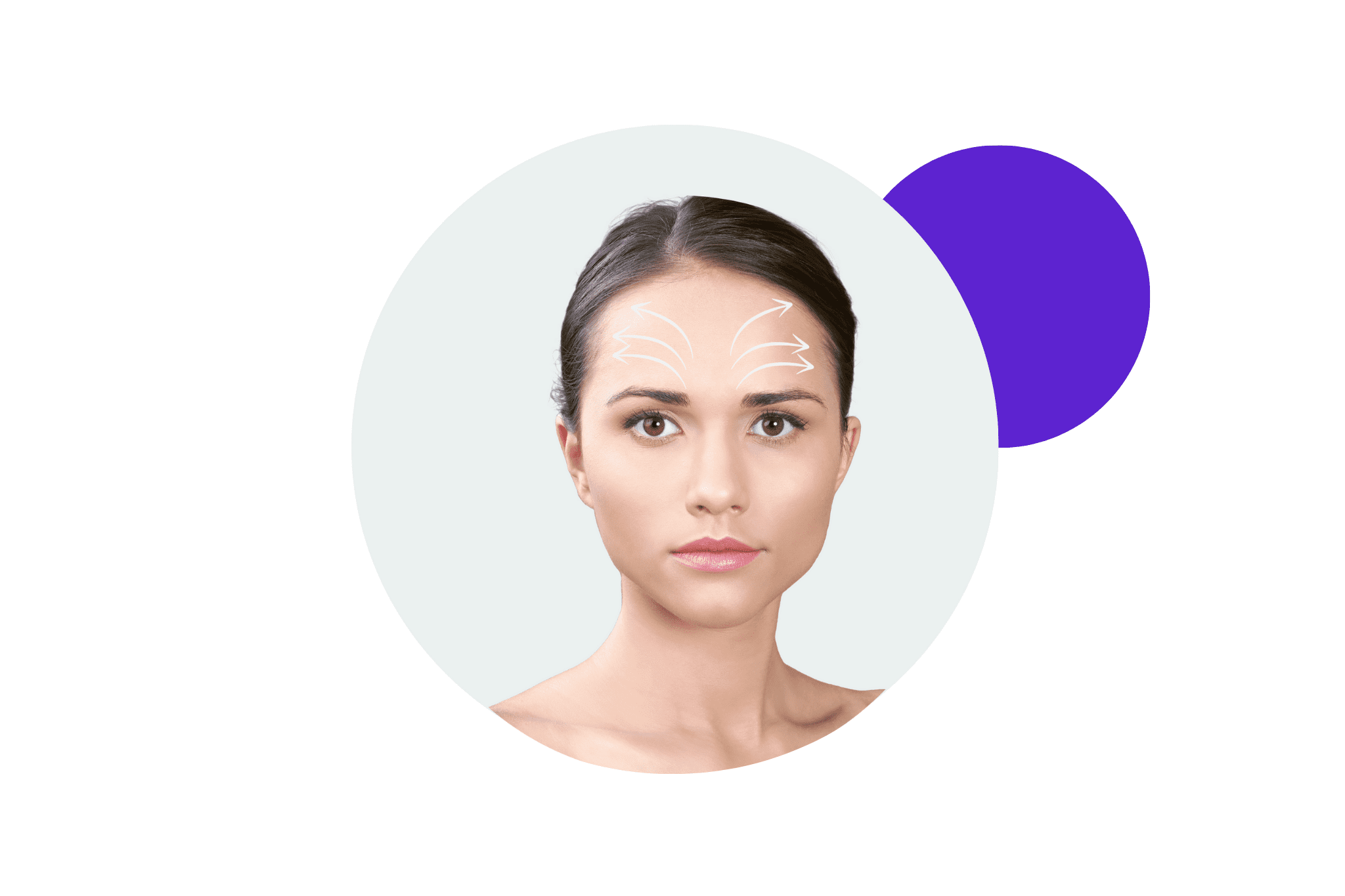 mouvement du massage facial du front