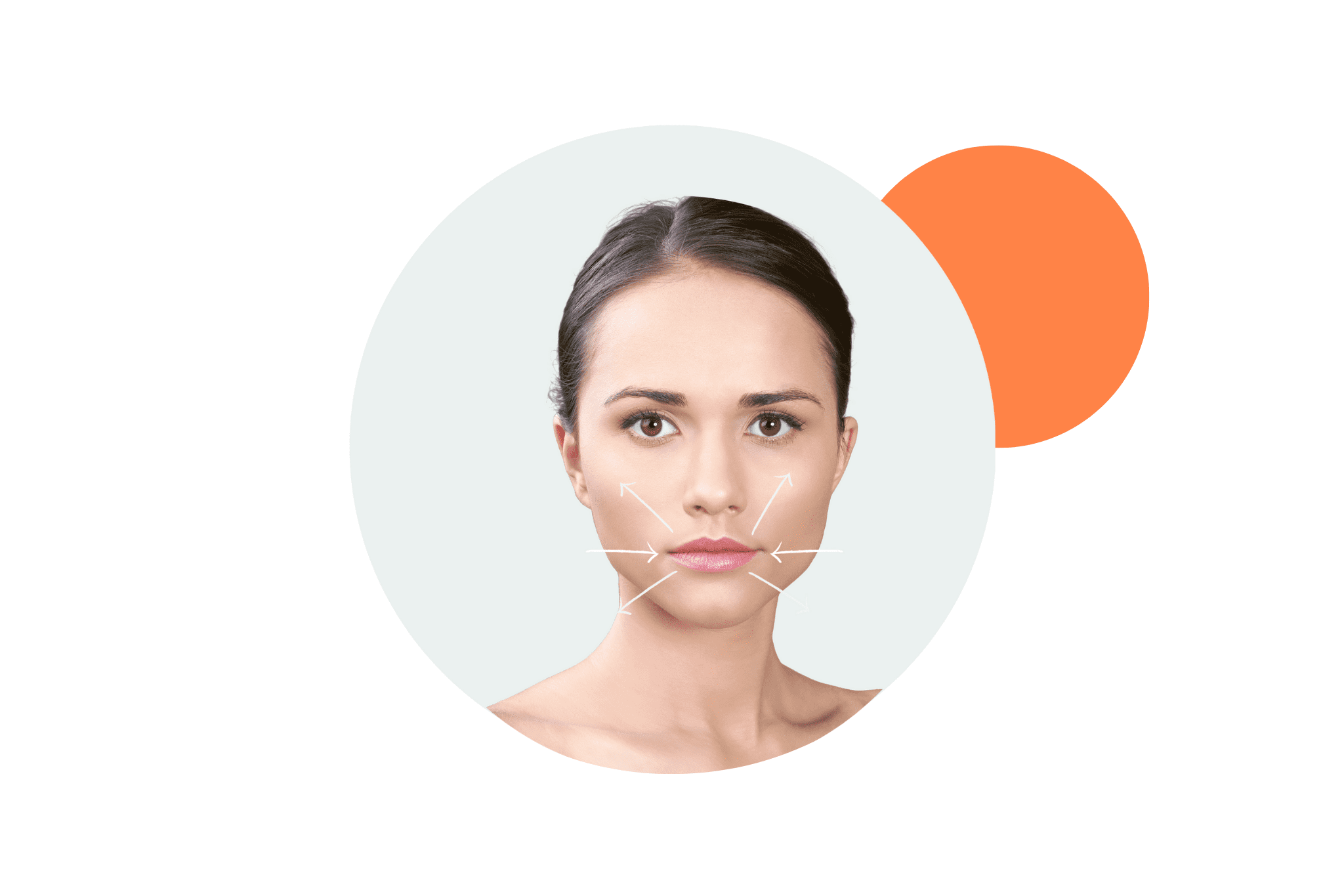 mouvement pour redéfinir l'ovale du visage