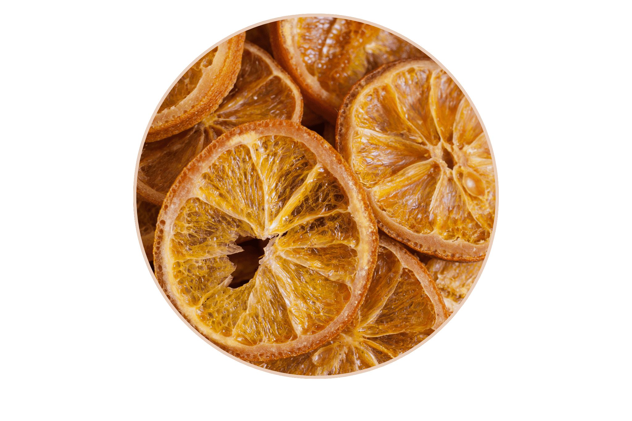 illustration de la peau sèche avec des agrumes séchés