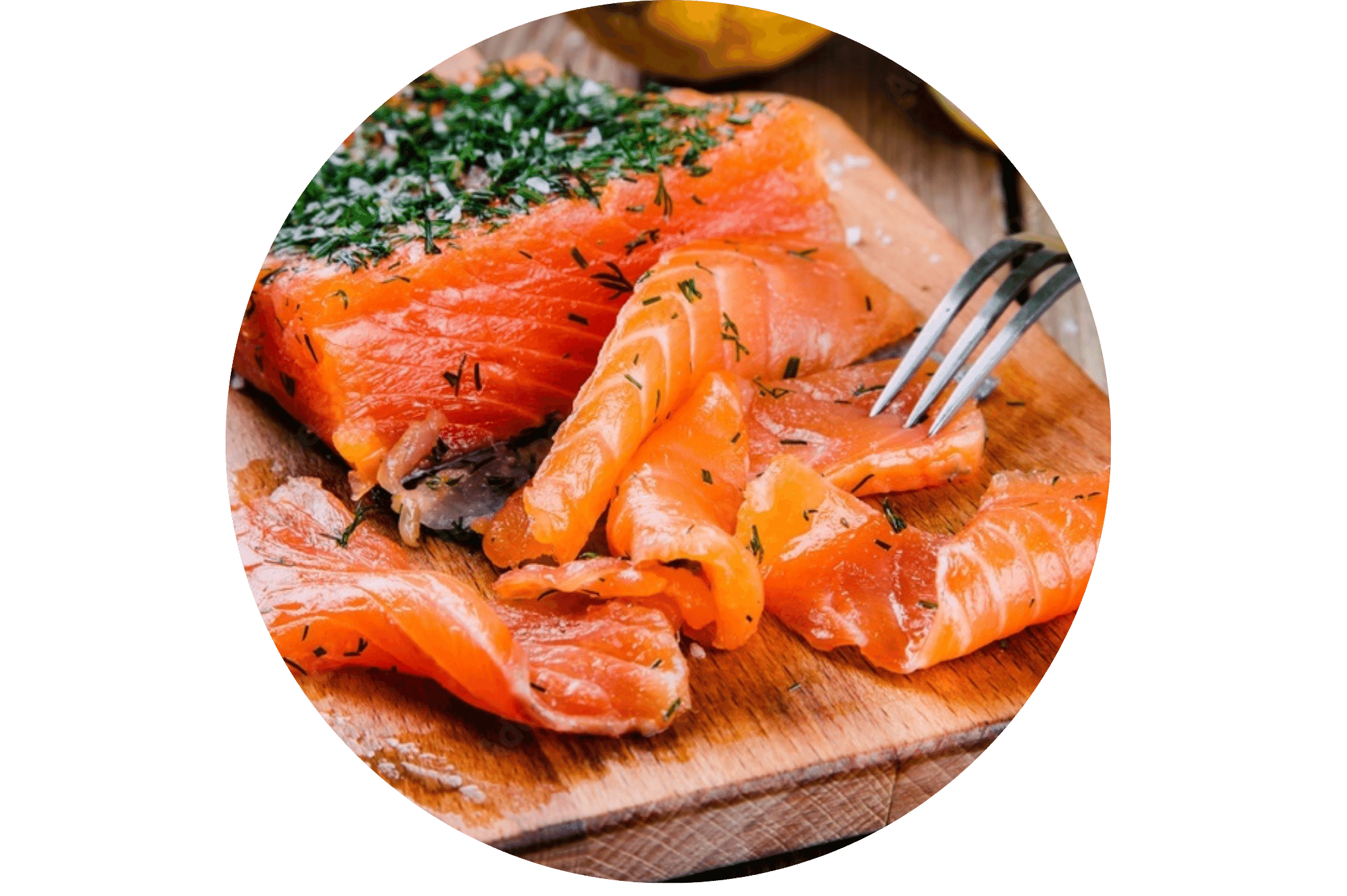 saumon fumé tranché