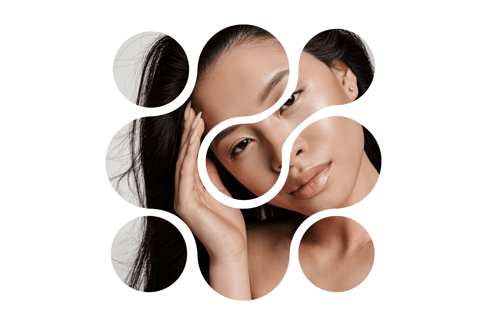 picto d'un visage d'une femme illuminé